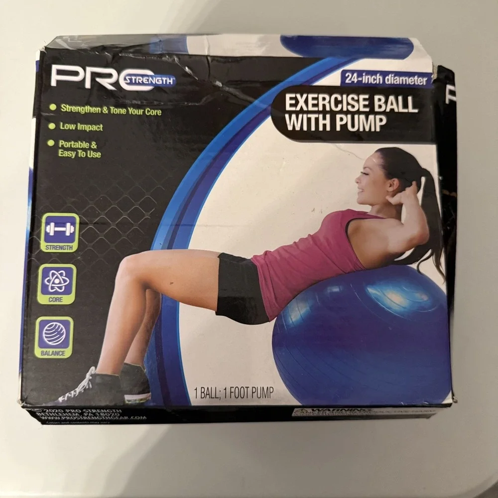 Pro Strength Exercise Ball With Pump‎ 24 Inch Diameter Brand New